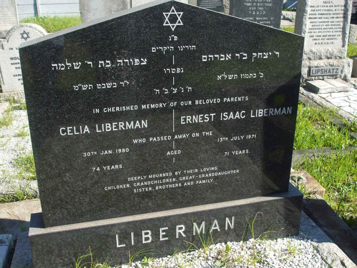 LIBERMAN Ernest Isaac -1971 &amp; Celia -1980 