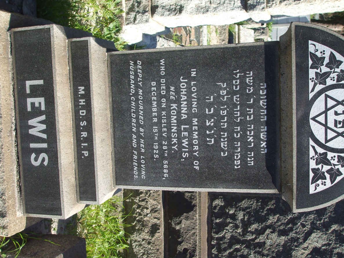 LEWIS Johanna nee KOMINSKY  -1925