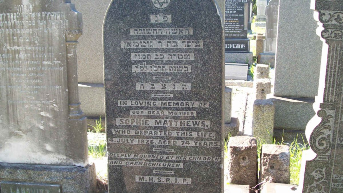MATTHEWS Sophie  -1926 
