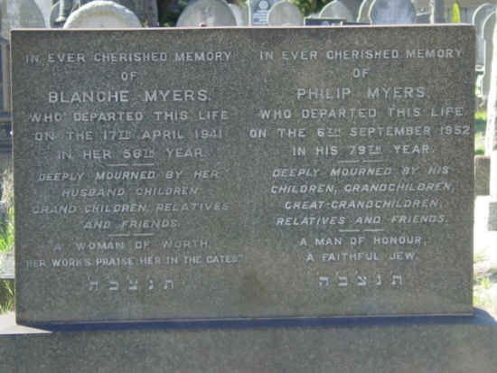 MYERS Philip -1952 &amp; Blanche -1941
