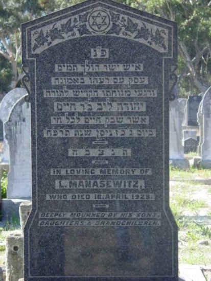 MANASEWITZ L. -1928