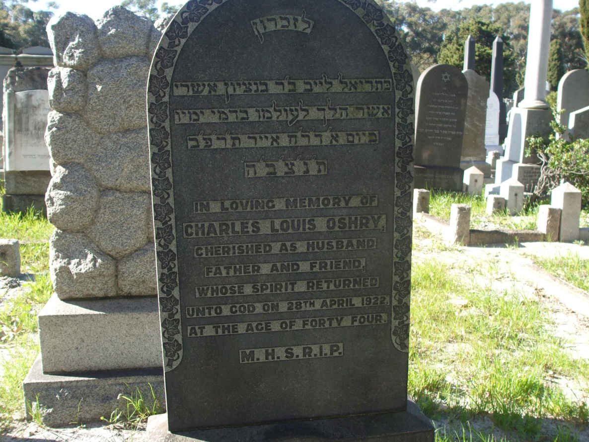 OSHRY Charles Louis -1922 