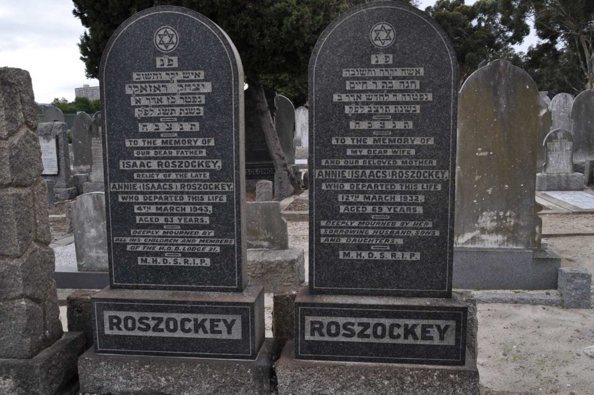 ROSZOCKEY Isaac -1943 &amp; Annie ISAACS -1932
