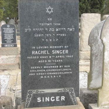 SINGER Rachel -1962