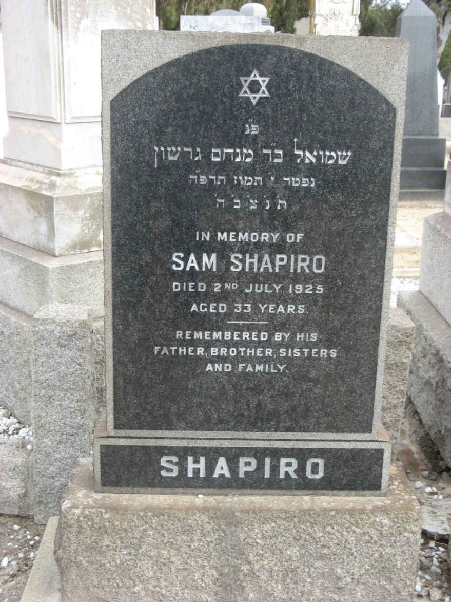 SHAPIRO Sam -1925
