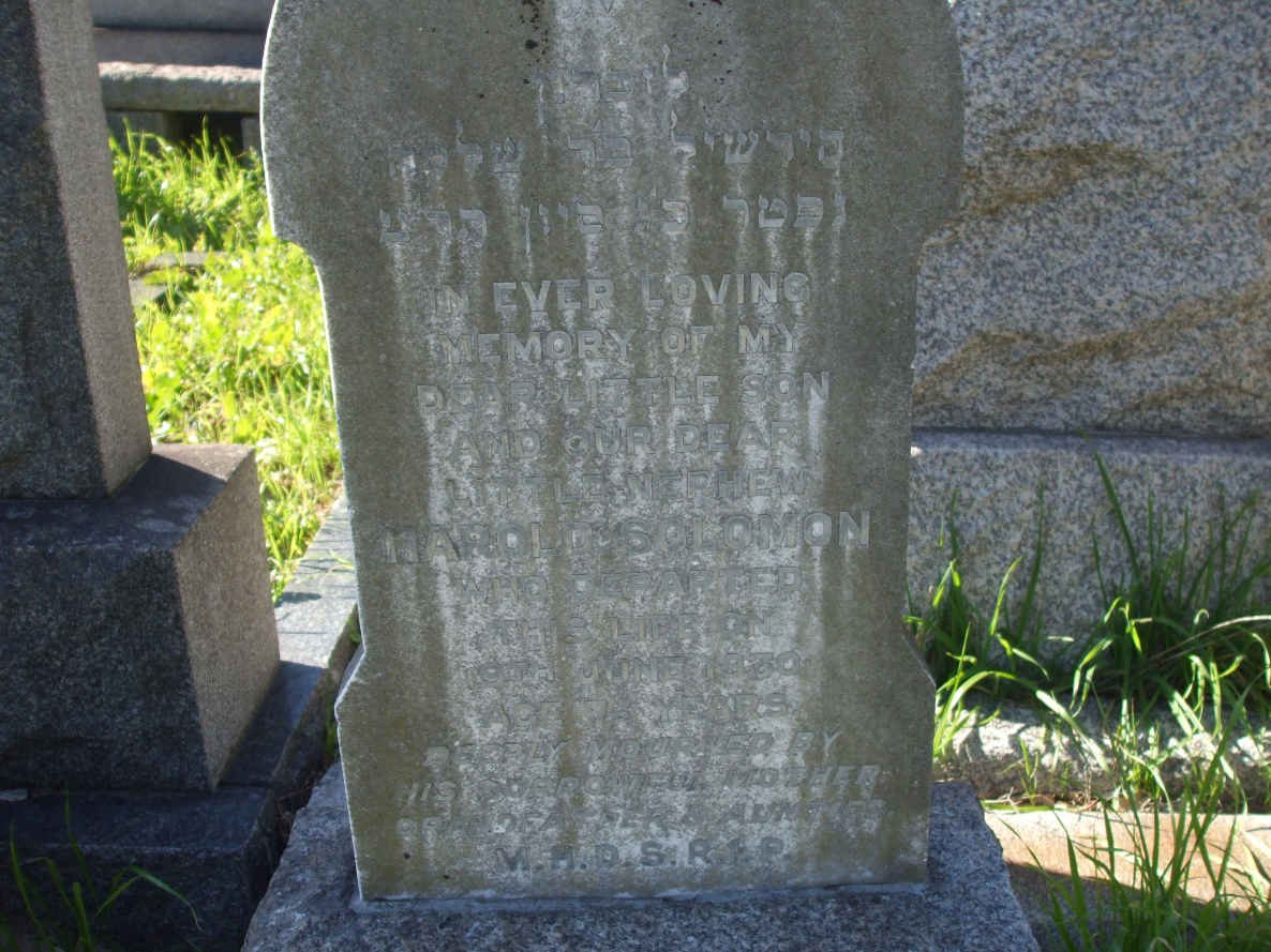SOLOMON Harold -19?0