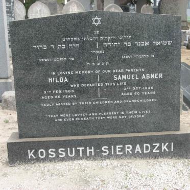 SIERADZKI Samuel Abner, KOSSUTH- -1940 & Hilda -1963