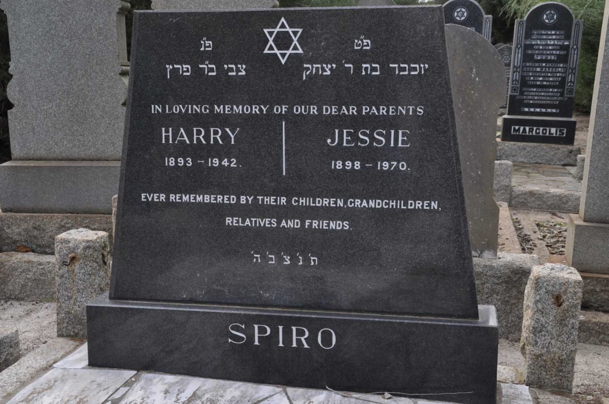 SPIRO Harry 1893-1942 &amp; Jessie 1898-1970
