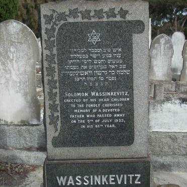 WASSINKEVITZ Solomon -1933
