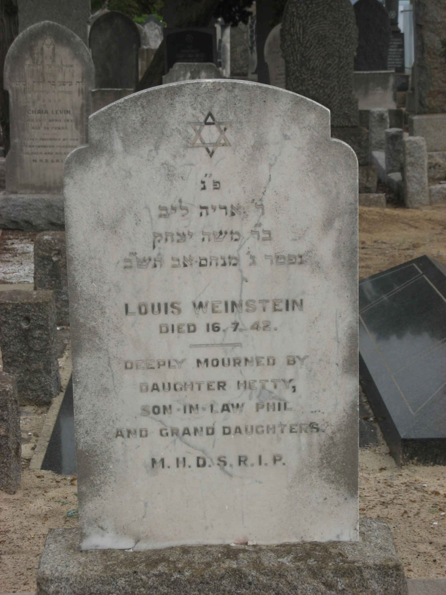 WEINSTEIN Louis -1942