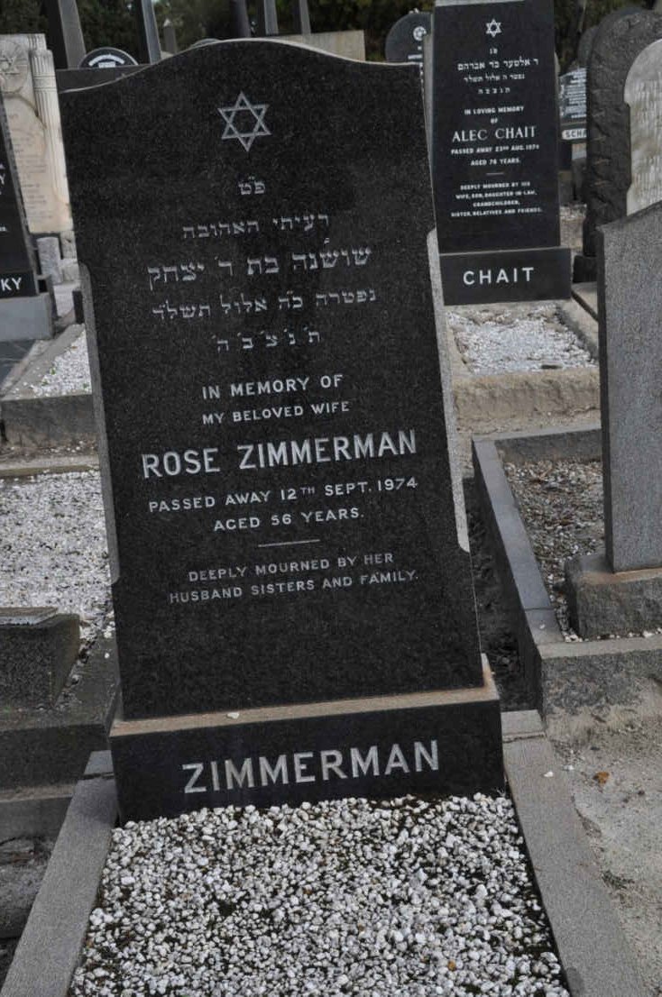 ZIMMERMAN Rose -1974