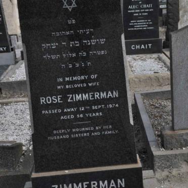 ZIMMERMAN Rose -1974