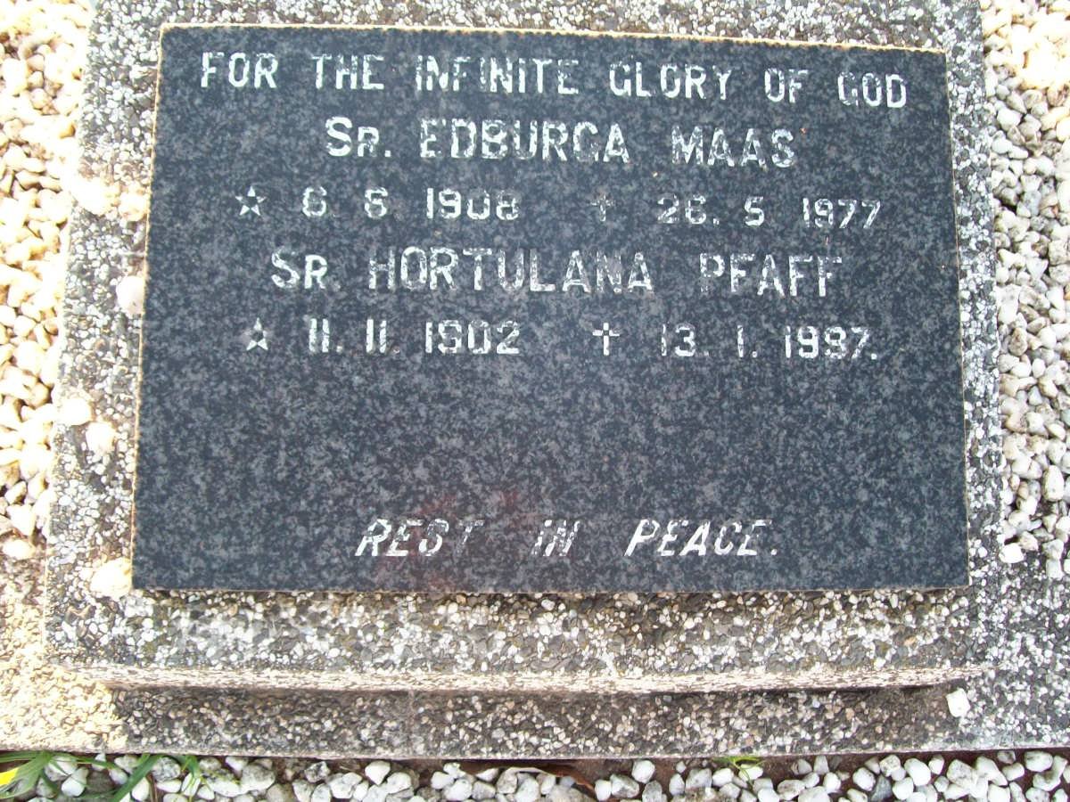 MAAS Edburga 1908-1977 :: PFAFF Hortulana 1902-1997