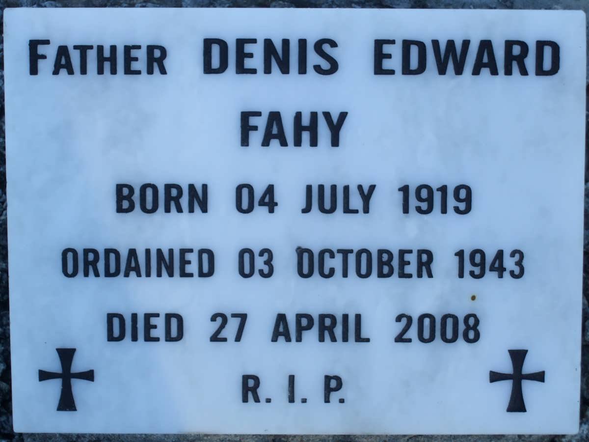 FAHY Denis Edward 1919-2008