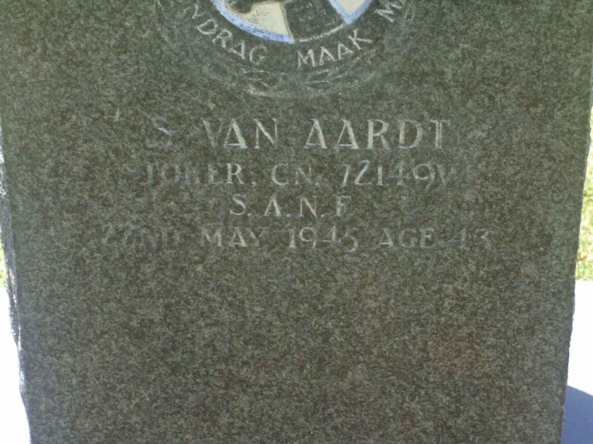 AARDT S., van −1945