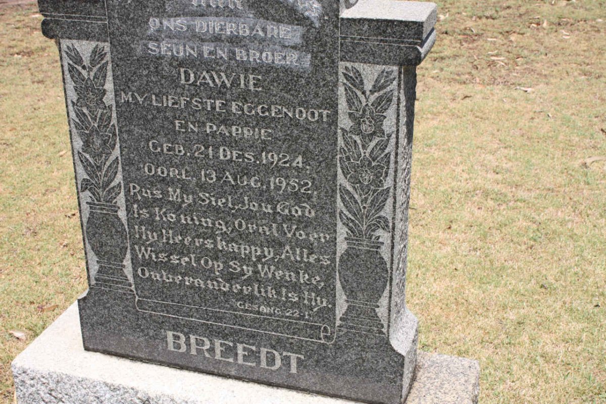 BREEDT Dawie 1924-1952