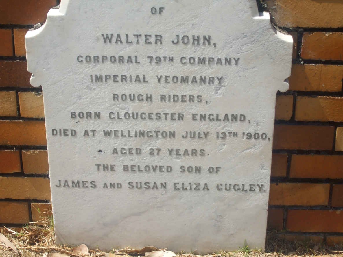 CUGLEY Walter John -1900