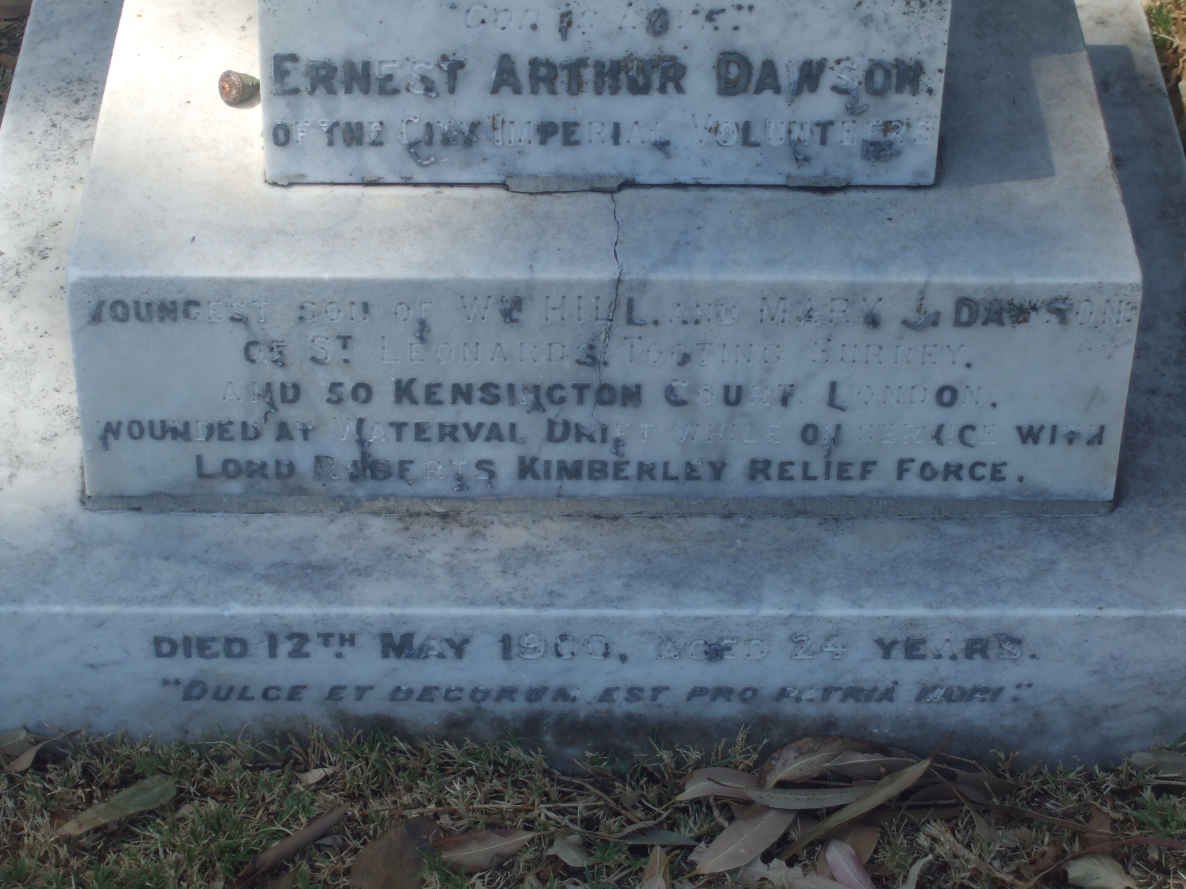 DAWSON Ernest Arthur -1900