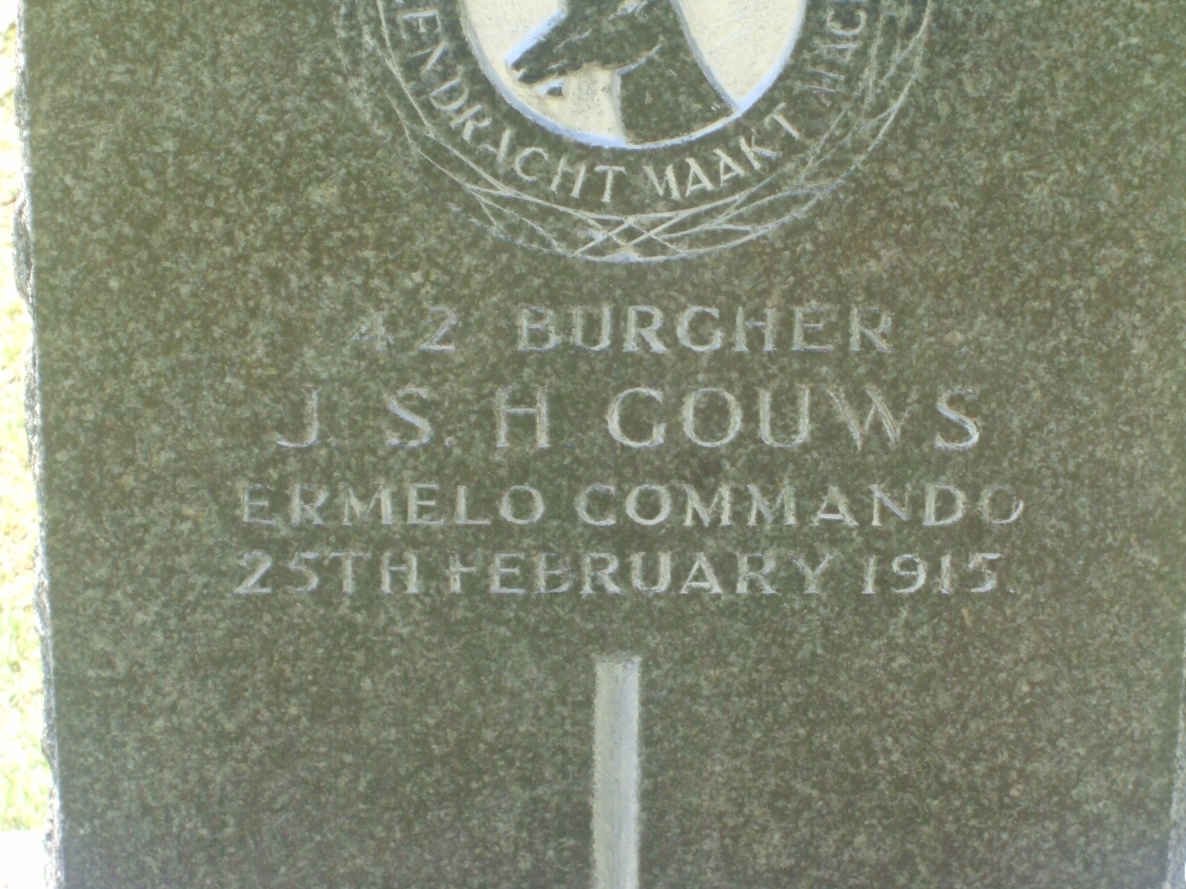 GOUWS J.S.H. −1915