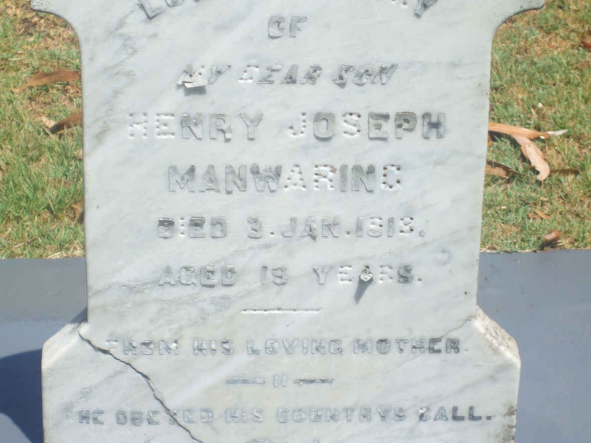 MANWARING Henry Joseph -1918
