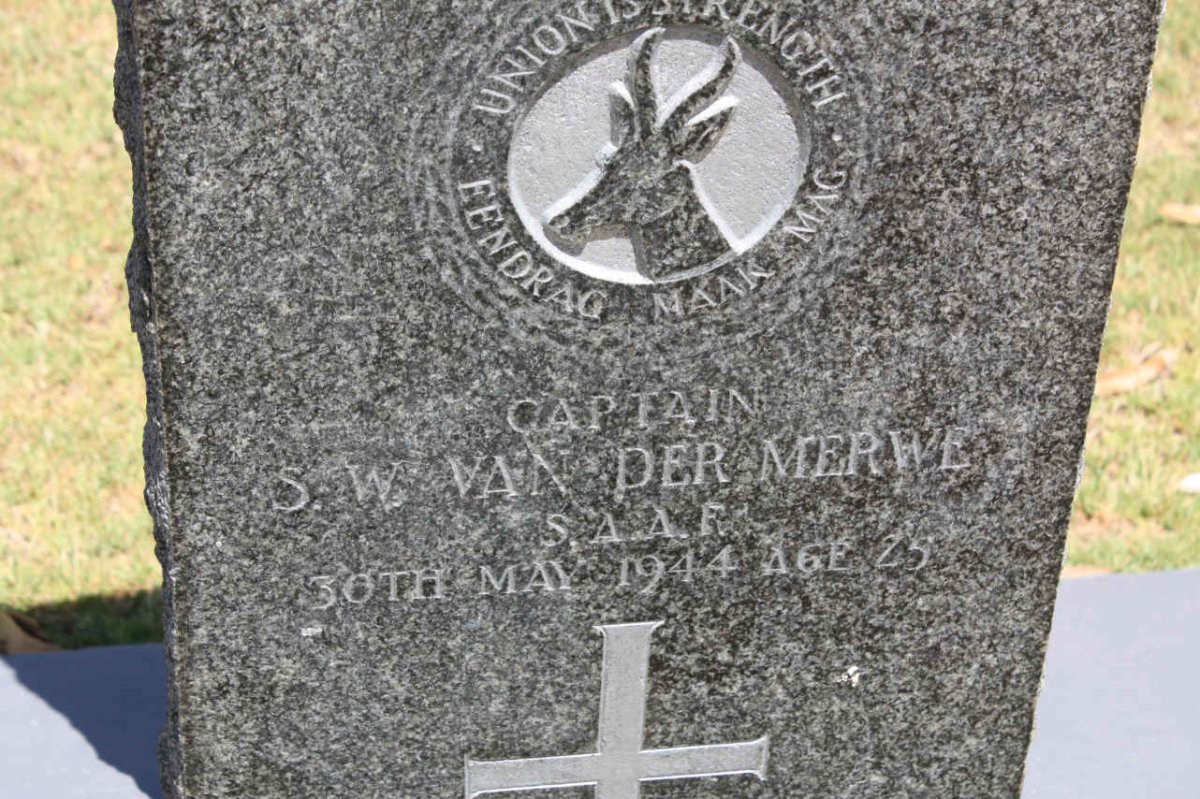 MERWE S.W., van der -1944