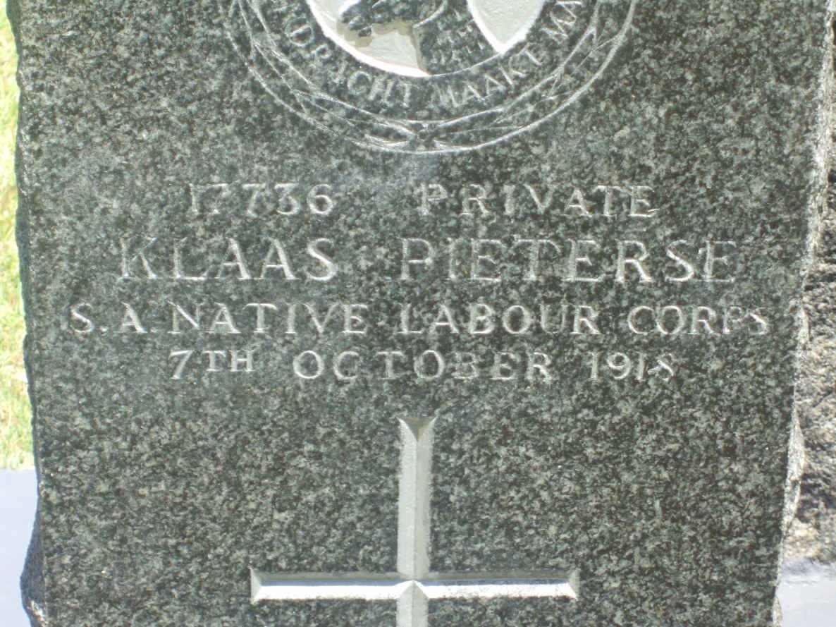 PIETERSE Klaas −1918