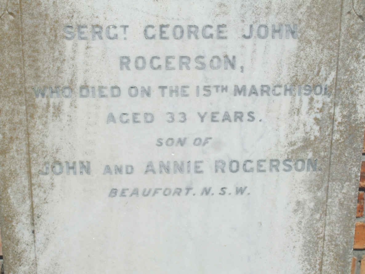 ROGERSON George John -1901