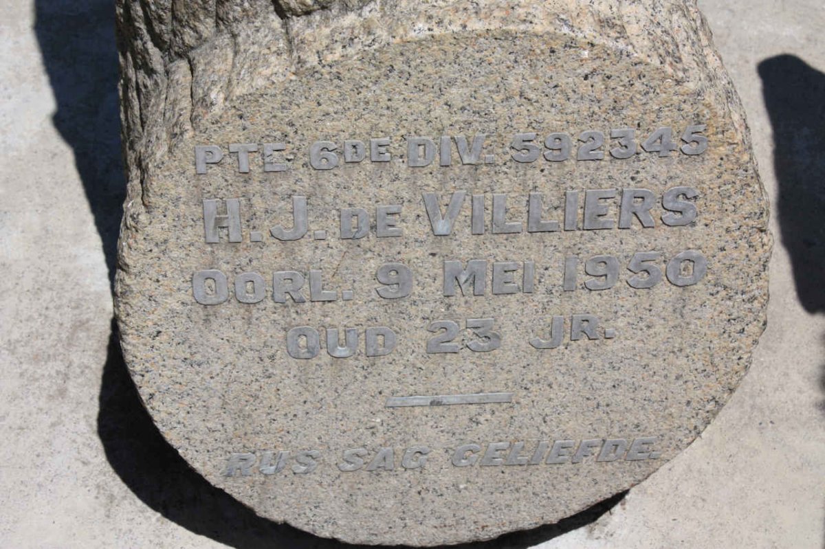 VILLIERS H.J., de -1950