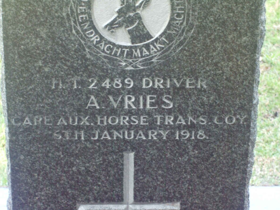 VRIES A. −1918