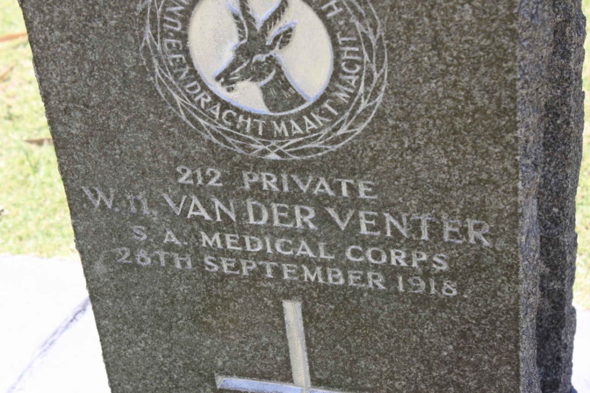 VENTER W.H. van der, -1918