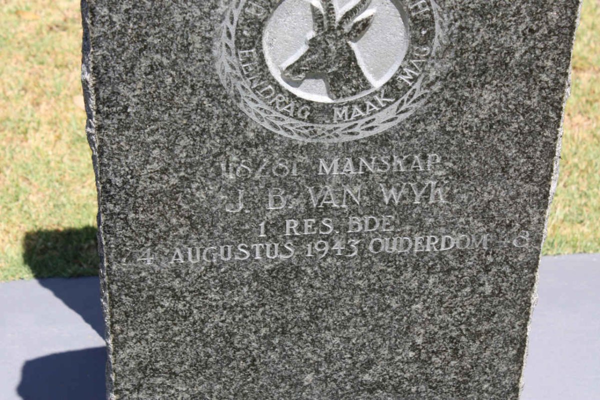 WYK J.B., van  -1943