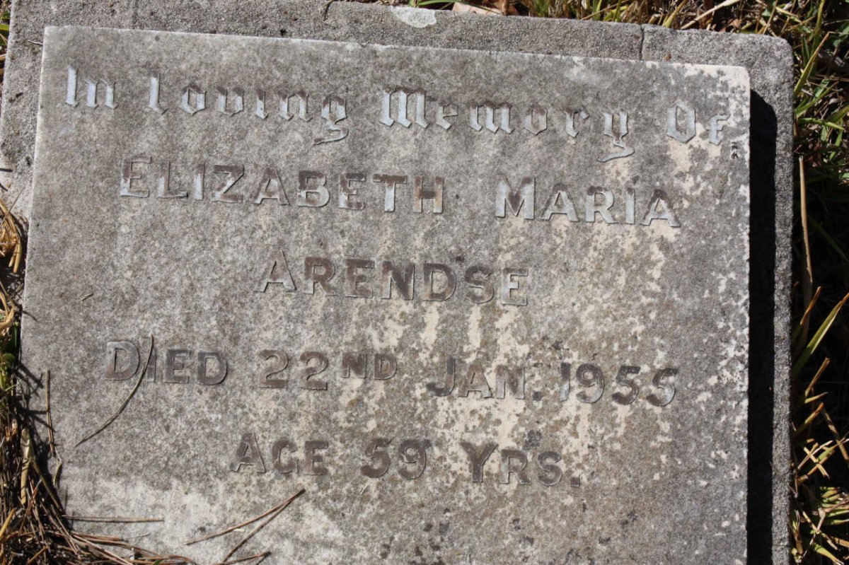 ARENDSE Elizabeth Maria -1955