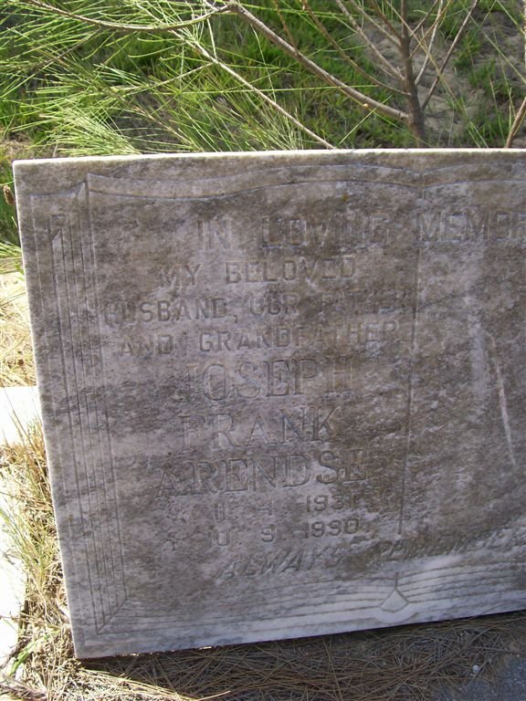 ARENDSE Joseph Frank 1931-1990