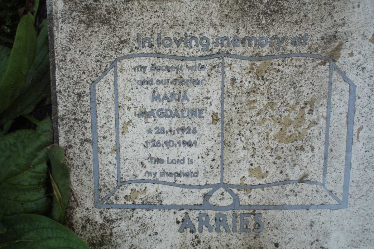 ARRIES Maria Magdaline 1926-1981
