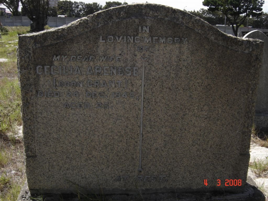 ARENDSE Cecilia nee GRANT -1945
