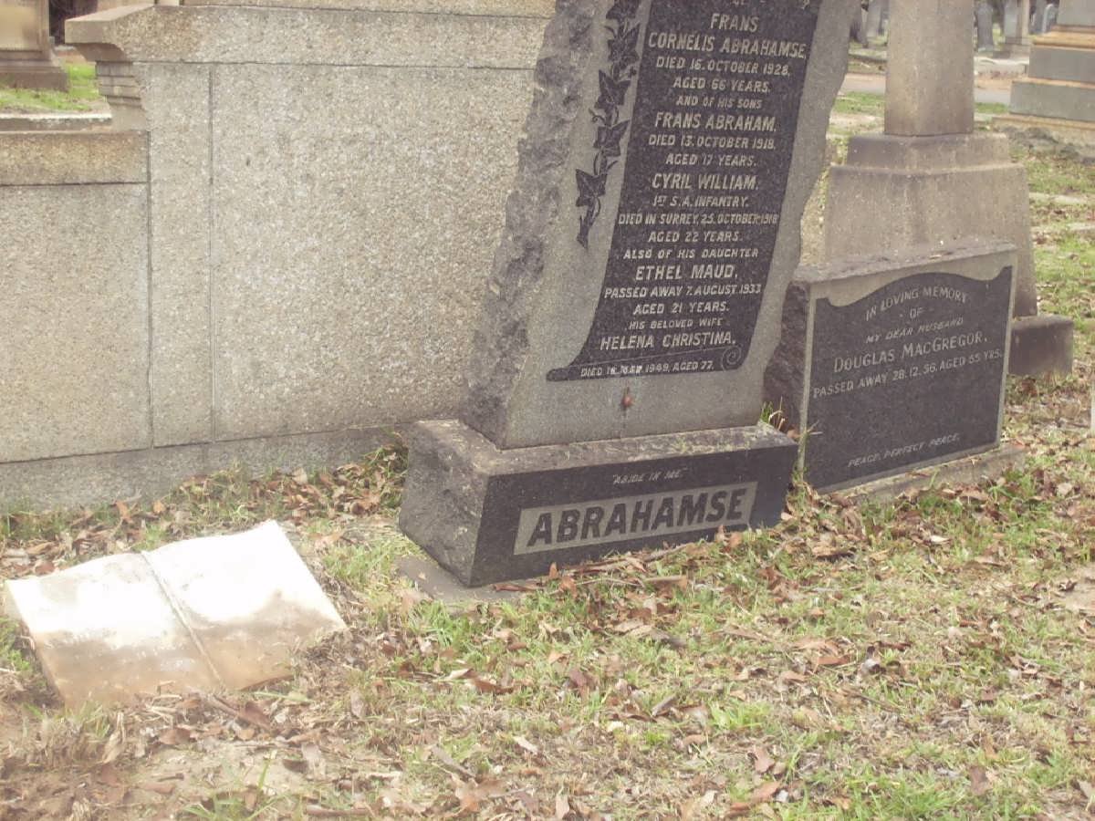 ABRAHAMSE :: MacGREGOR
