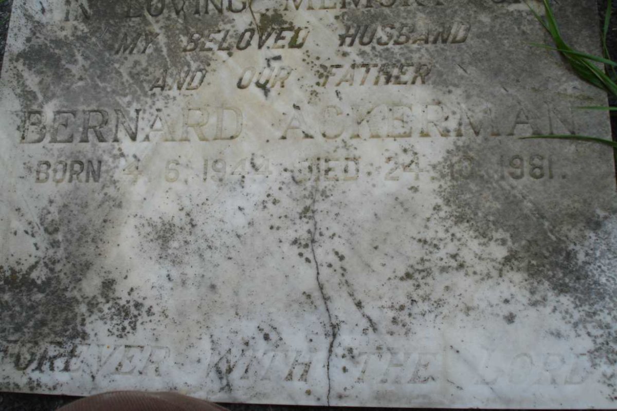 ACKERMAN Bernard 1944-1981