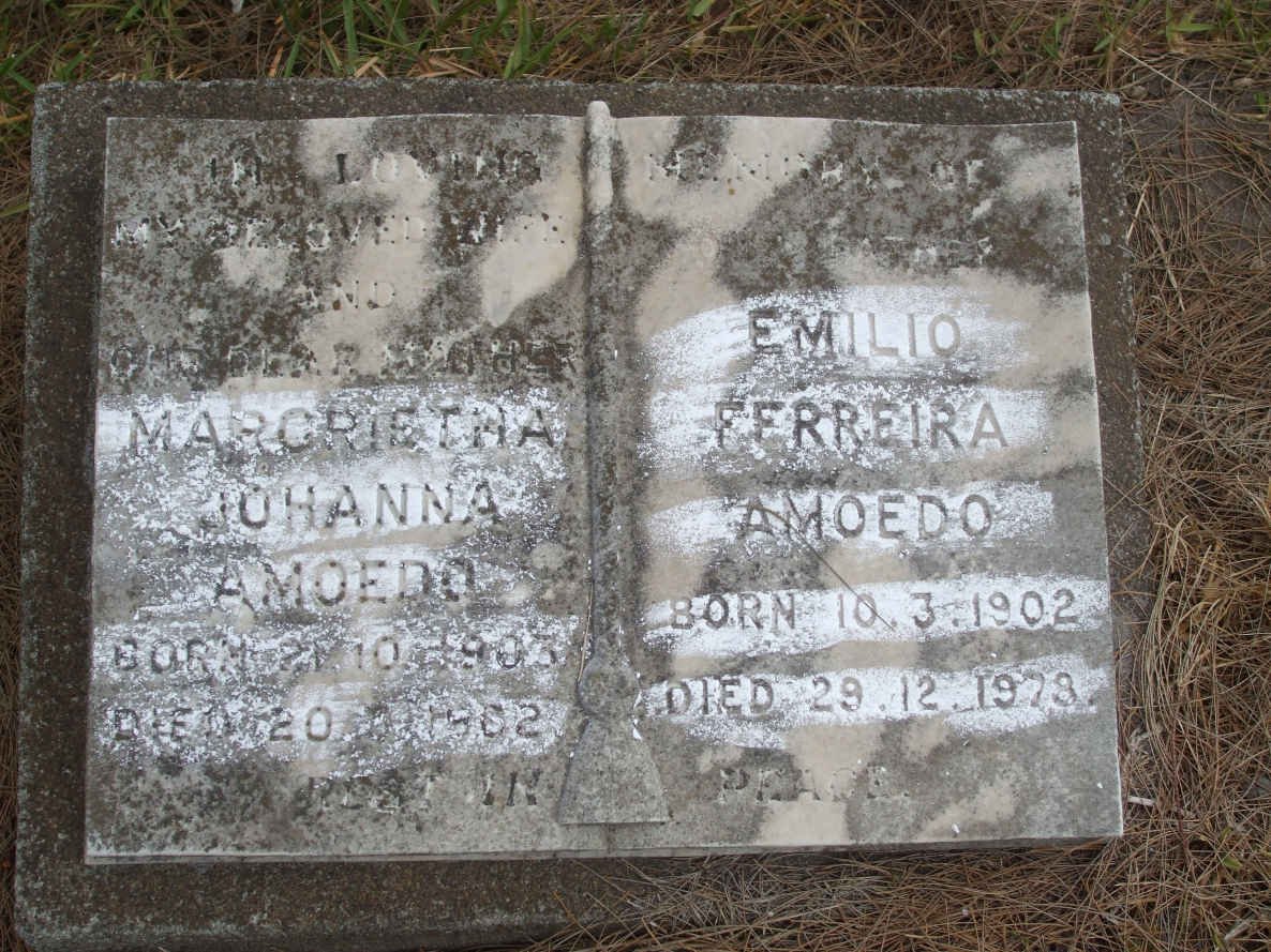 AMOEDO Emilio Ferreira 1902-1978 &amp; Margrietha Johanna 1903-1962
