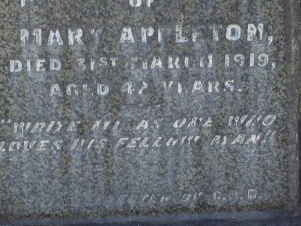 APPLETON Mary -1919