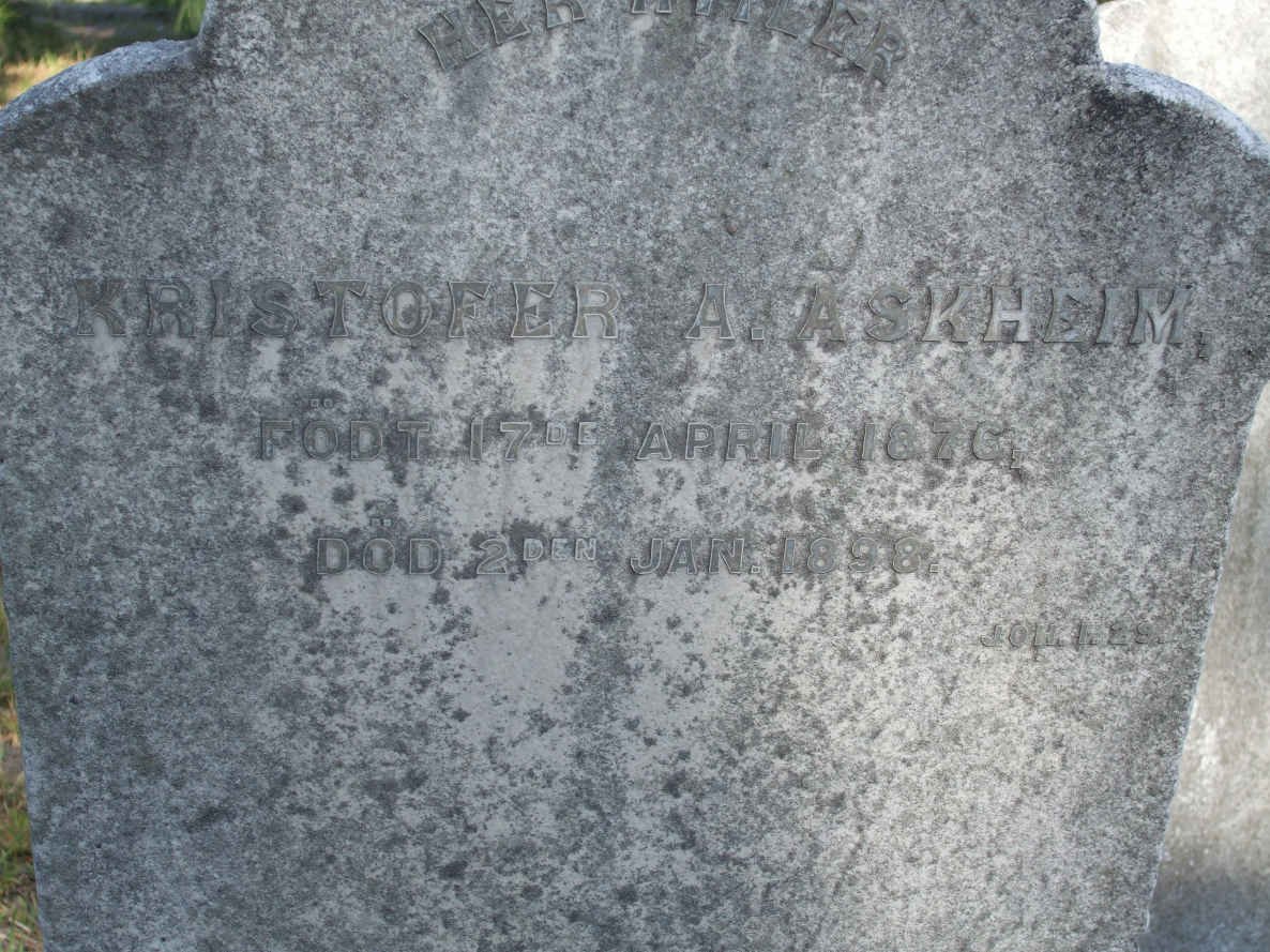 ASKHEIM Kristoffer A. 1876-1898