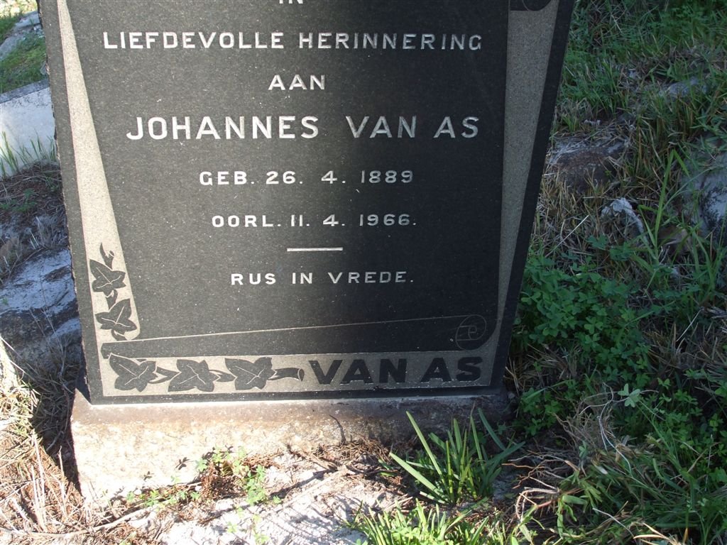 AS Johannes, van 1889-1966
