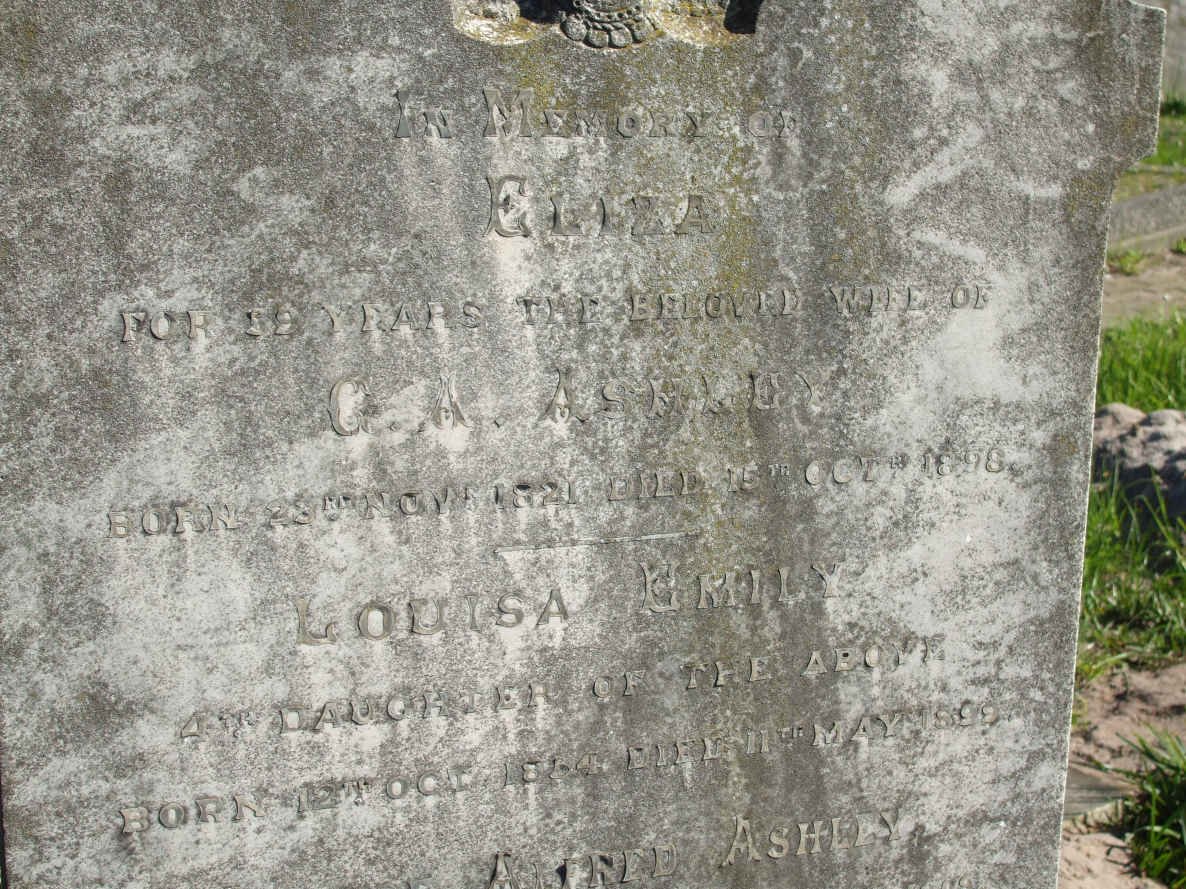 ASHLEY Eliza 1821-1898 :: ASHLEY Louisa Emily ?