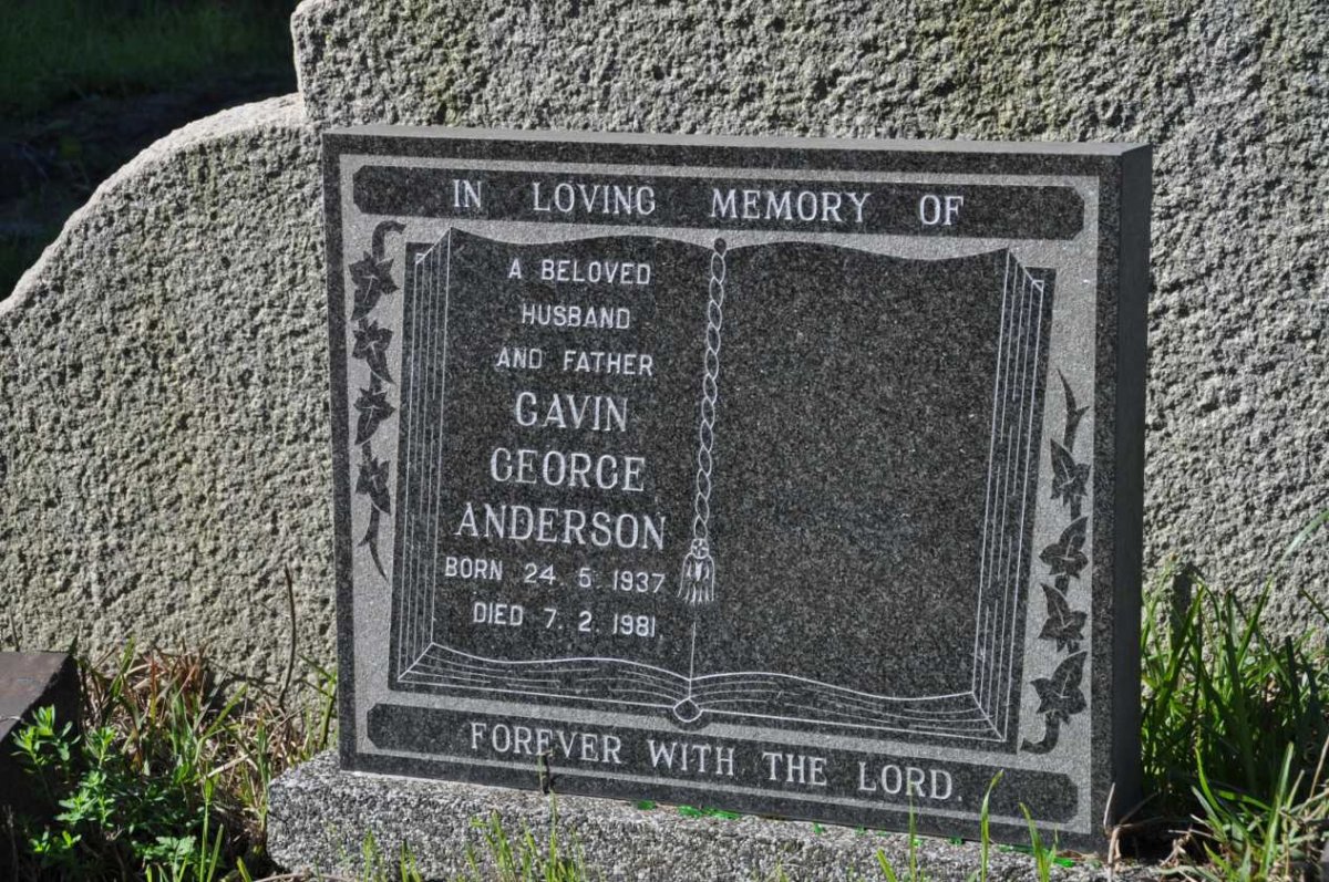 ANDERSON Gavin George 1937-1981
