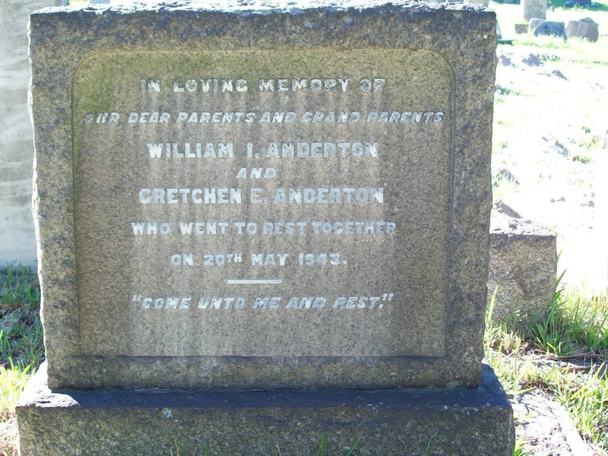 ANDERTON William I. -1943 &amp; Gretchen -1943