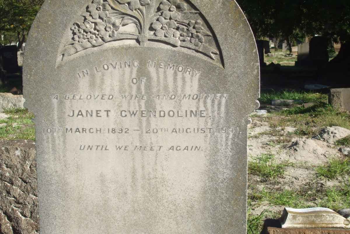 ANDERSON Janet Gwendoline 1892-1941