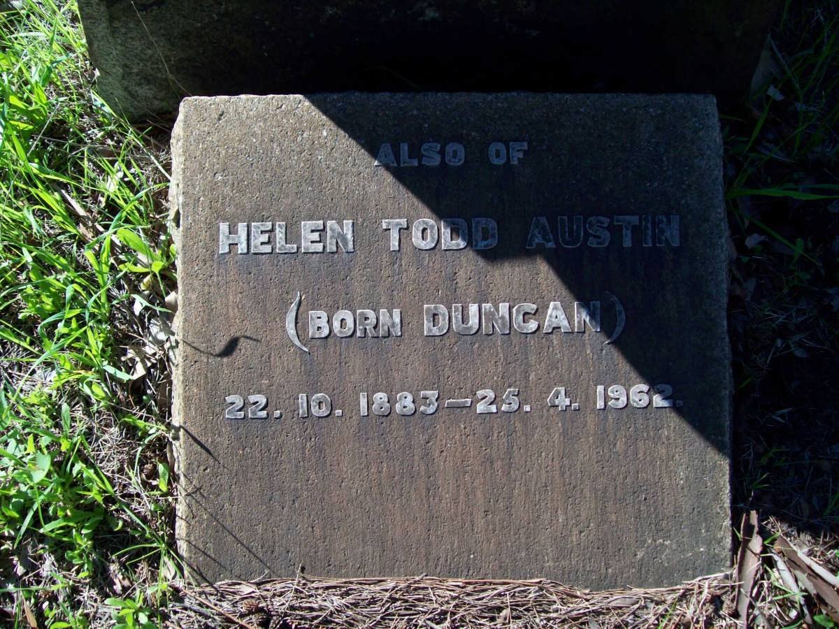 AUSTIN Helen Todd nee DUNCAN 1883-1962