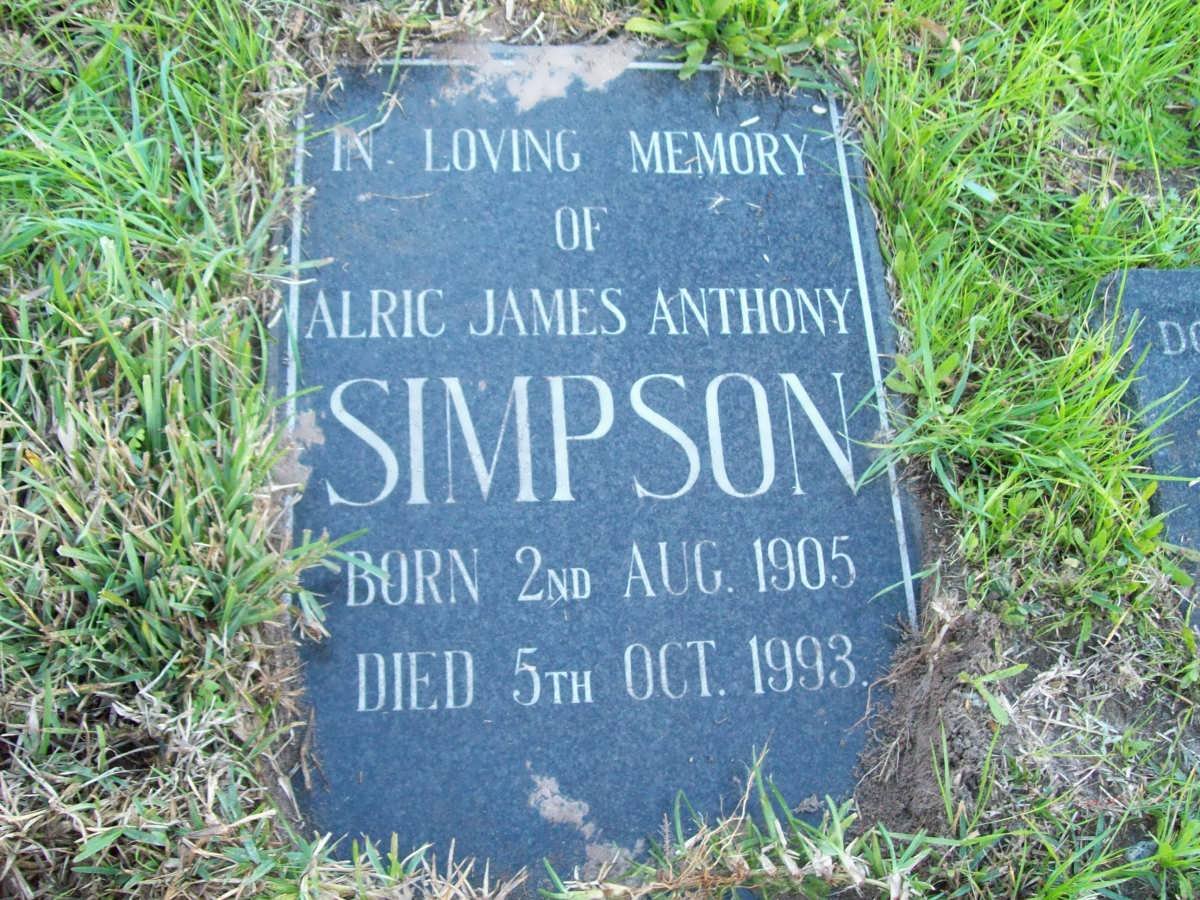 SIMPSON Alric James Anthony 1905-1993