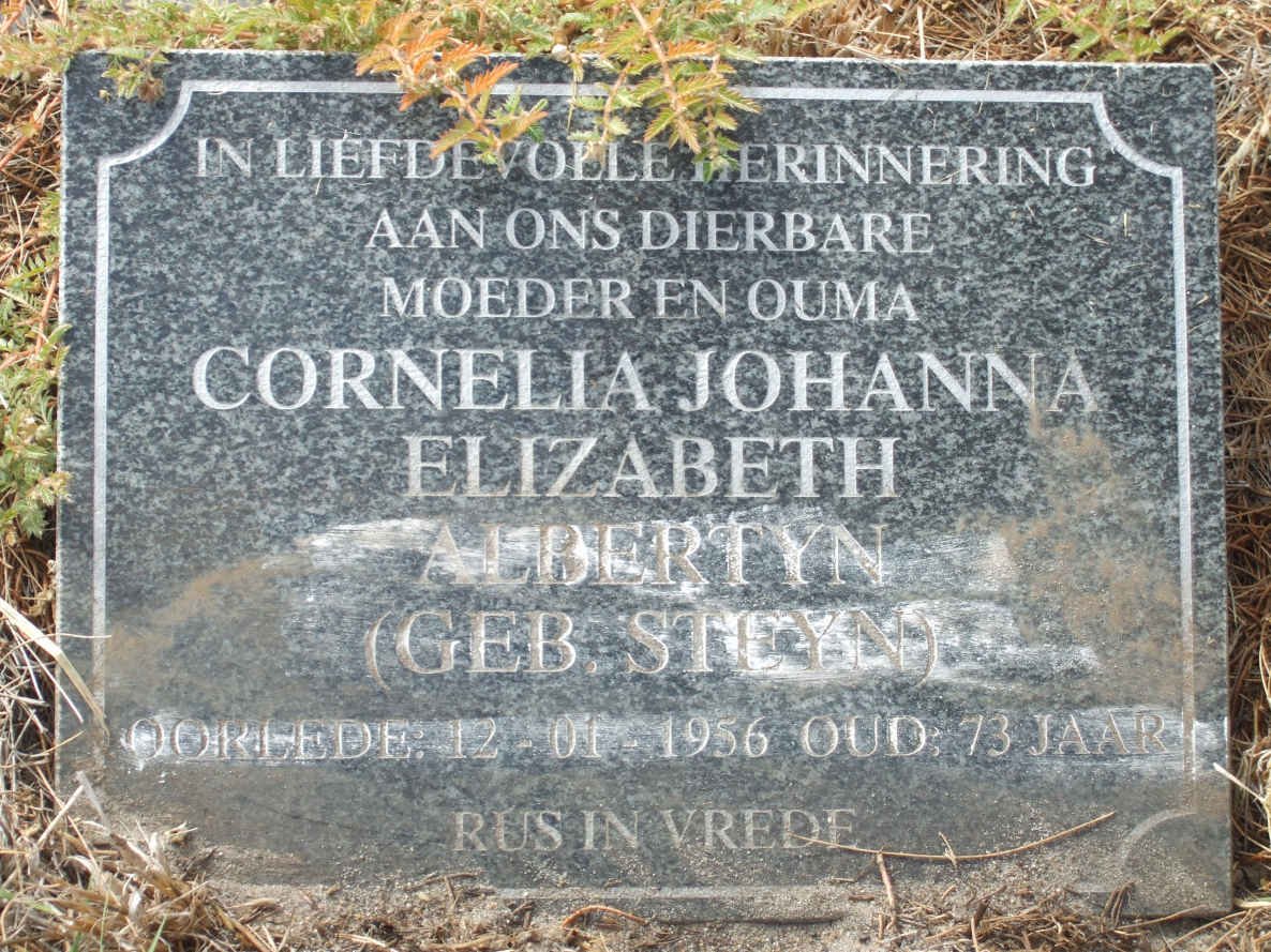 ALBERTYN Cornelia Johanna Elizabeth nee STEYN −1956