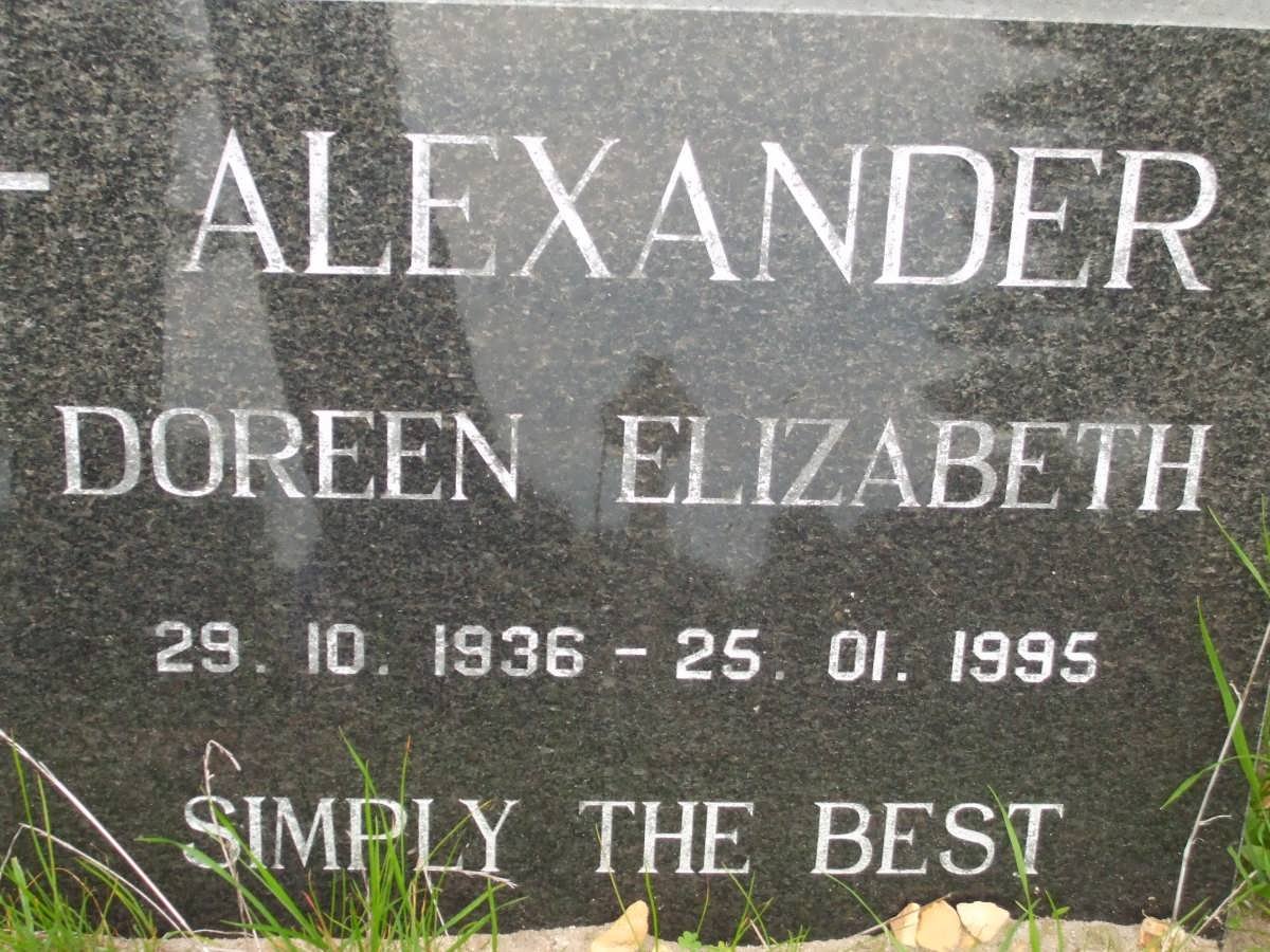 ALEXANDER Doreen Elizabeth 1936-1995