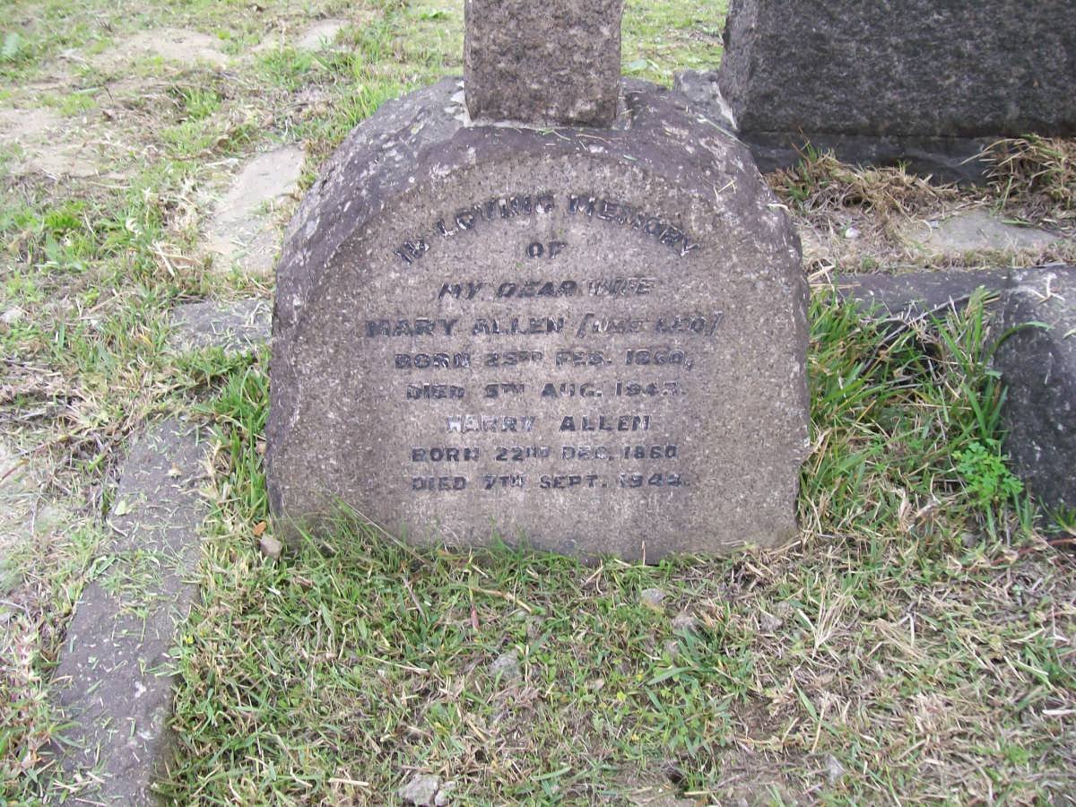 ALLEN Harry 1860-1944 &amp; Mary LEO 1860-1943